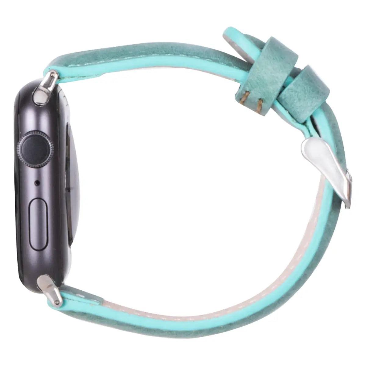 Sea Green Leather Classic Apple Watch Band