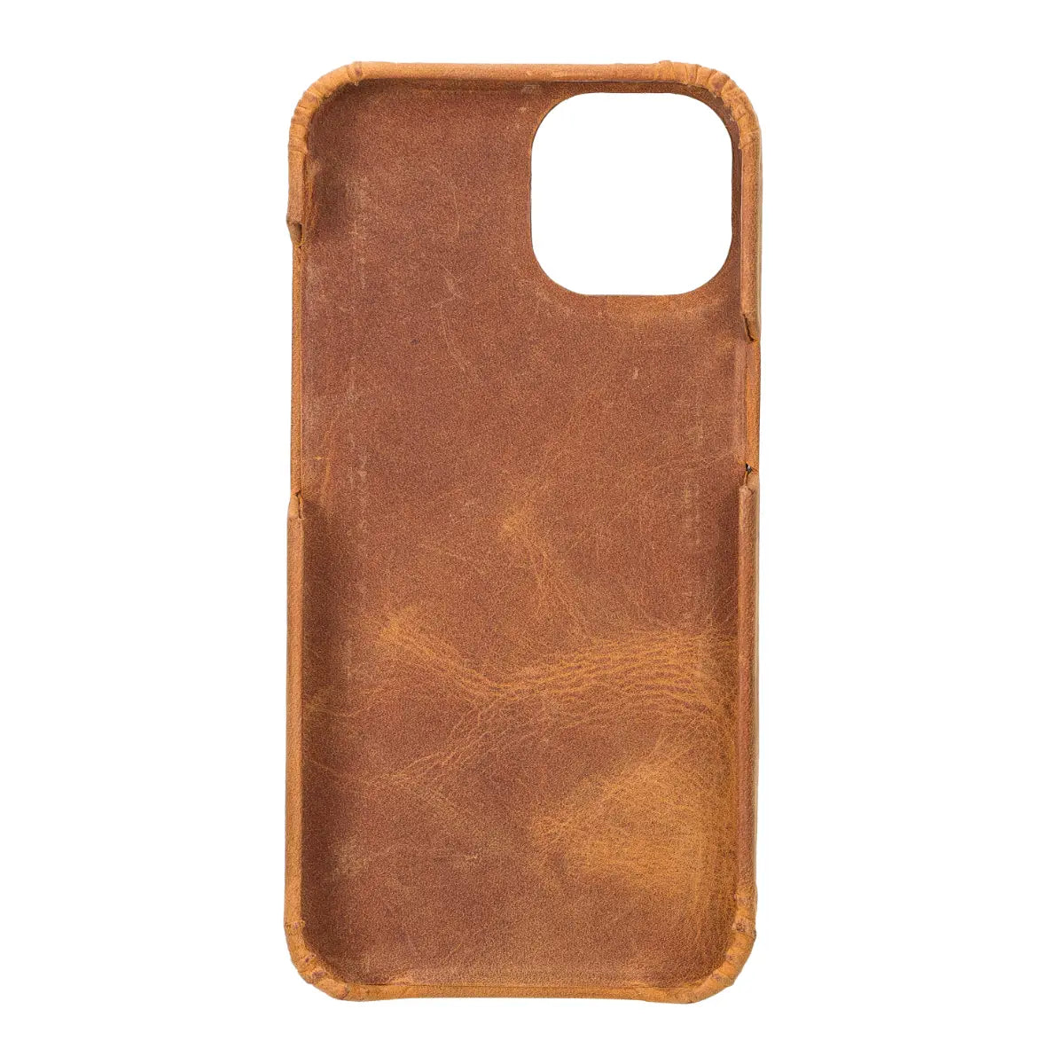 Camel Brown Leather Wallet Case for iPhone 14, Prestige