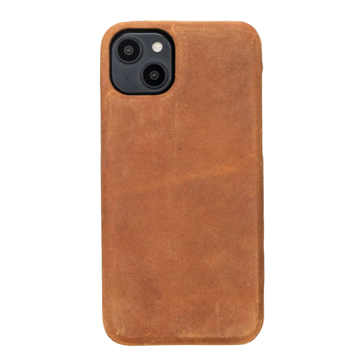 Camel Brown Leather Magnetic Wallet Case for iPhone 14 Plus, Prestige