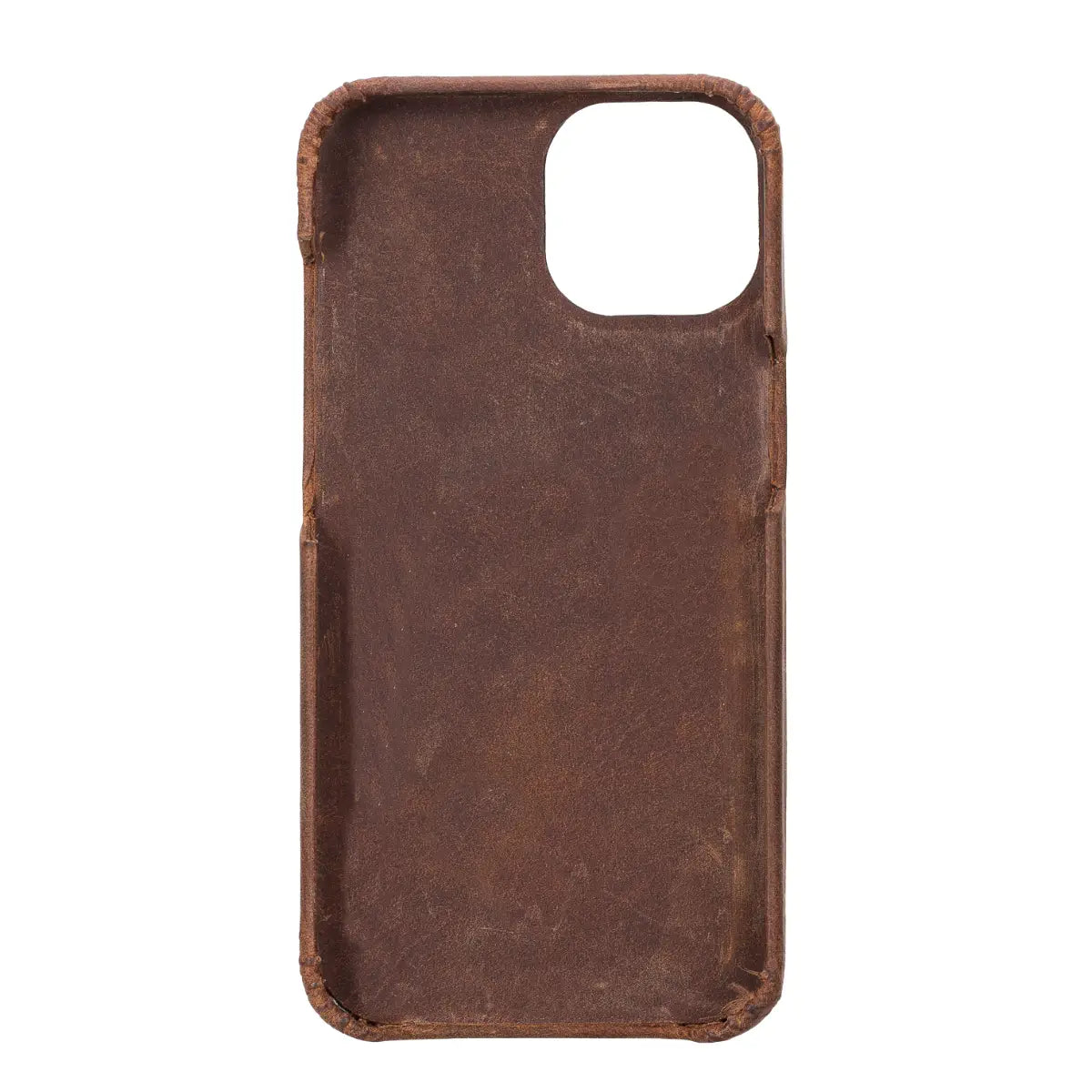 Distressed Brown Leather Magnetic Wallet Case for iPhone 14, Prestige
