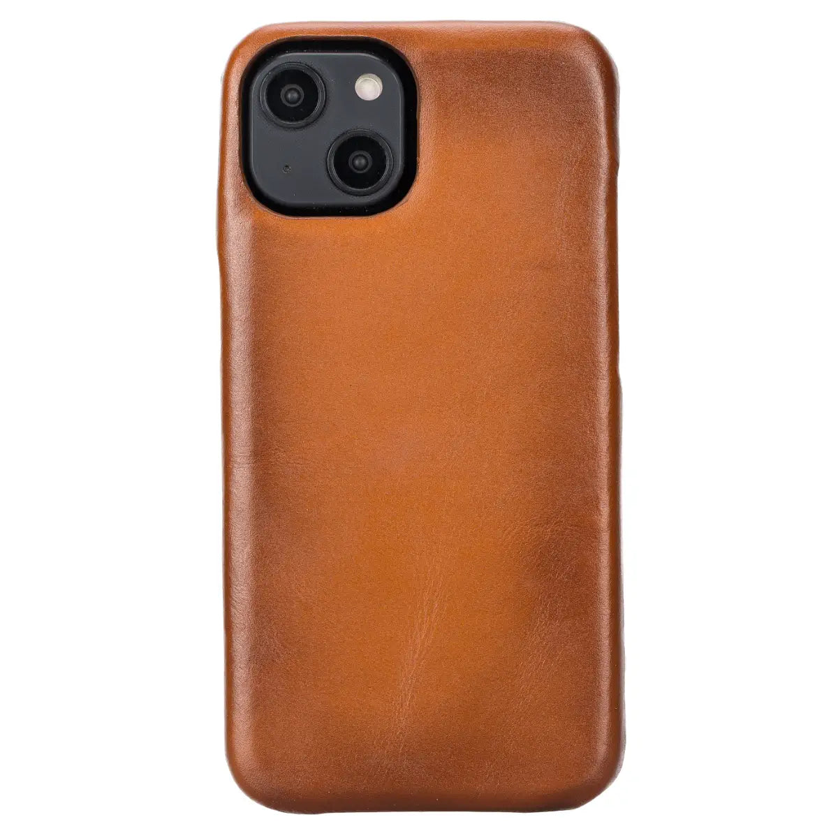 Burnished Tan Leather Wallet Case for iPhone 14, Prestige