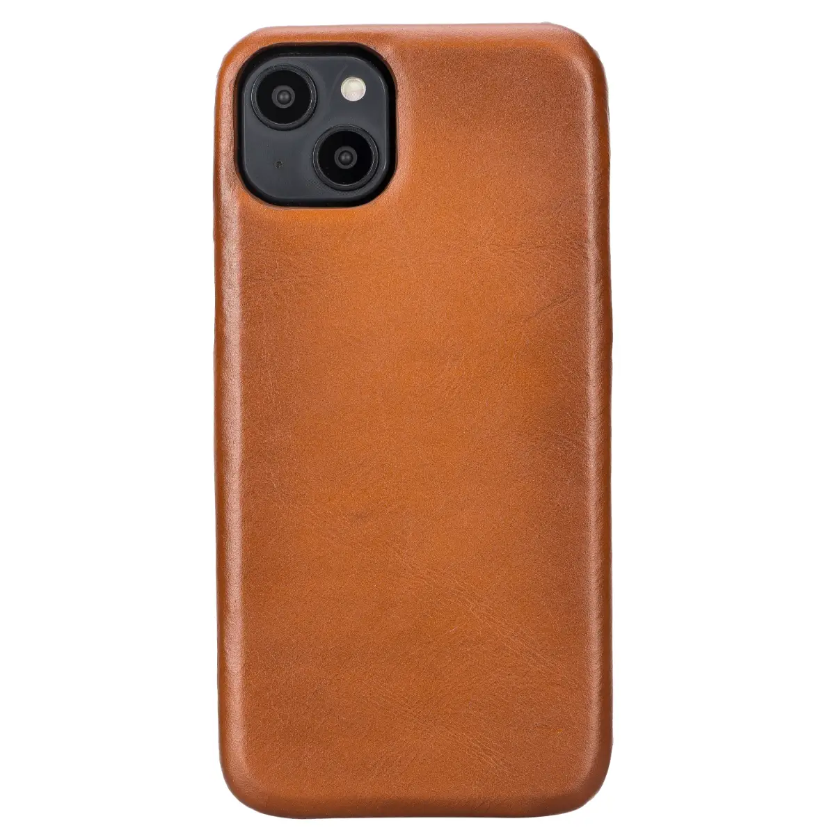 Burnished Tan Leather Magnetic Wallet Case for iPhone 14 Plus, Prestige