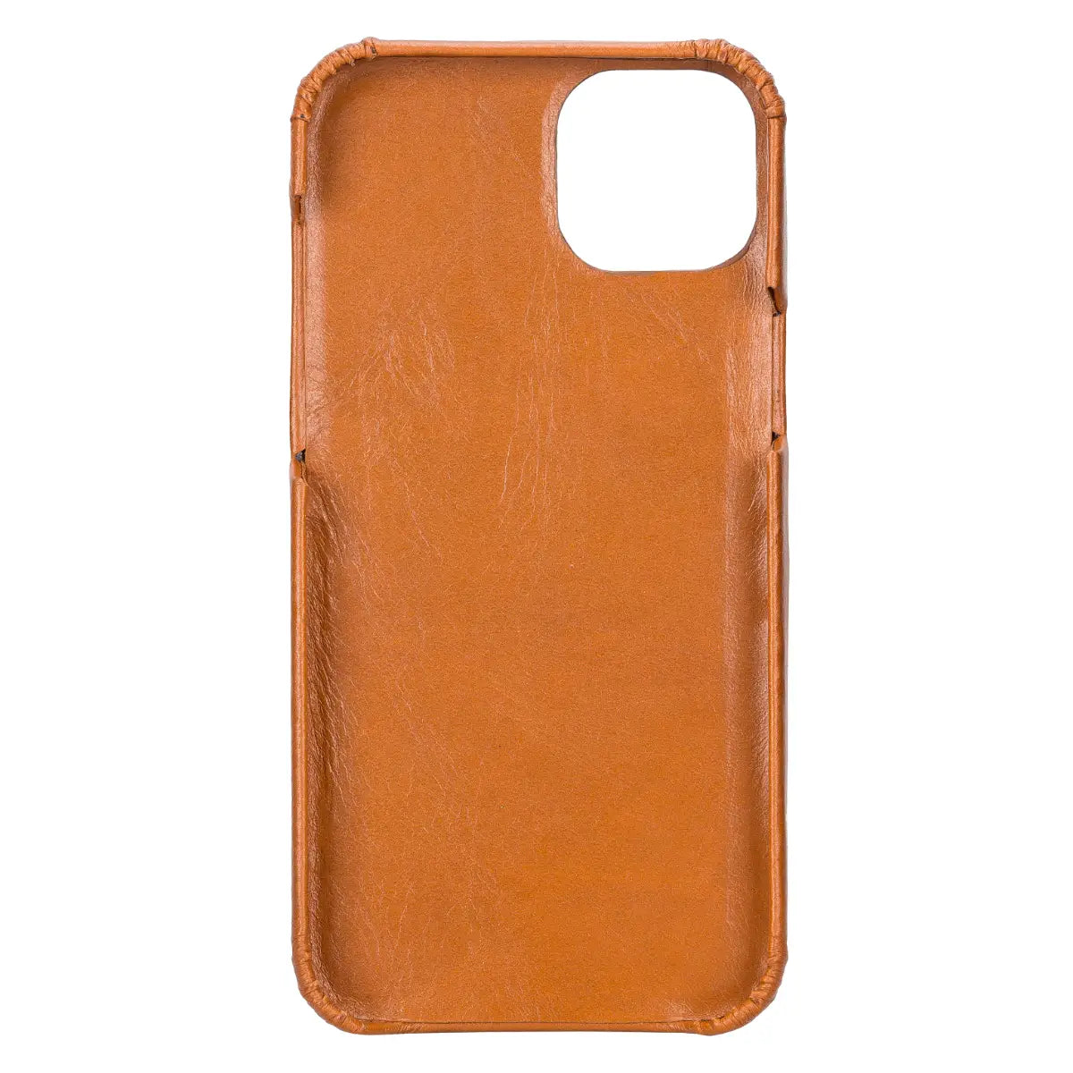 Burnished Tan Leather Magnetic Wallet Case for iPhone 14 Plus, Prestige