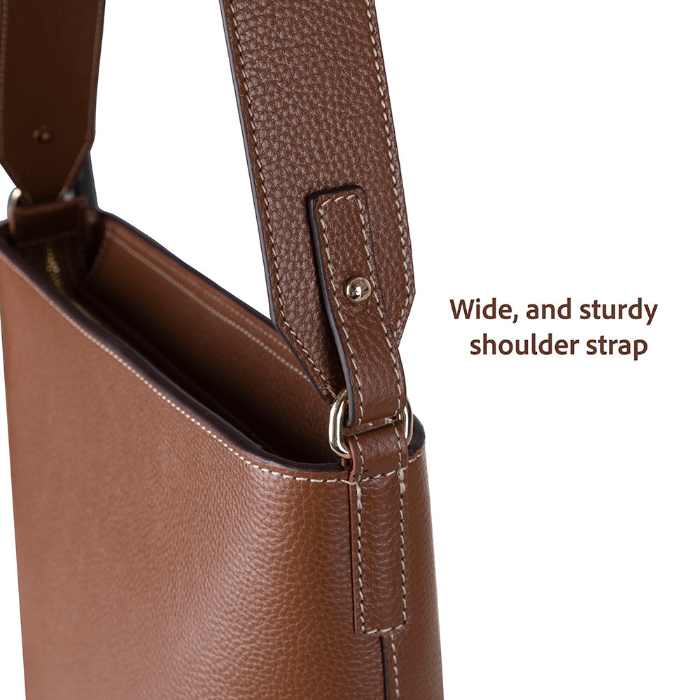 Elena Women's Leather Bag - Tan