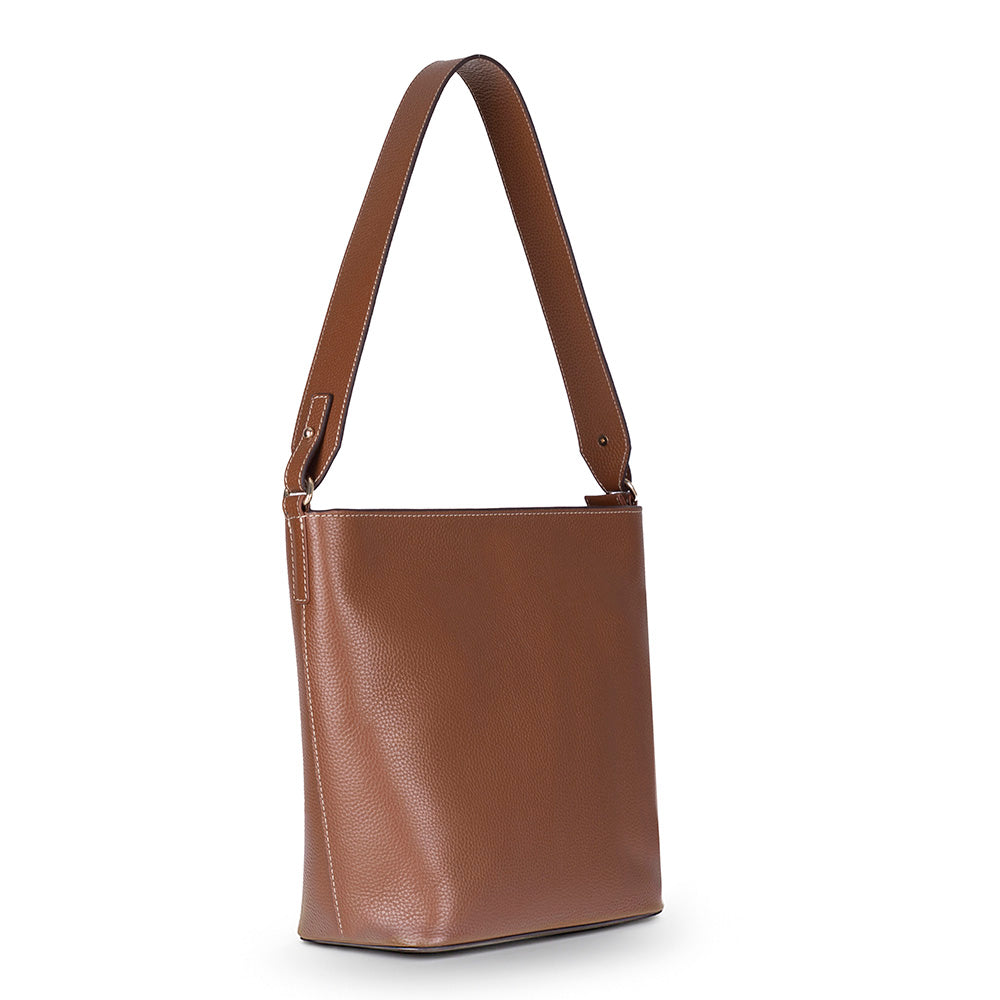Elena Women's Leather Bag - Tan