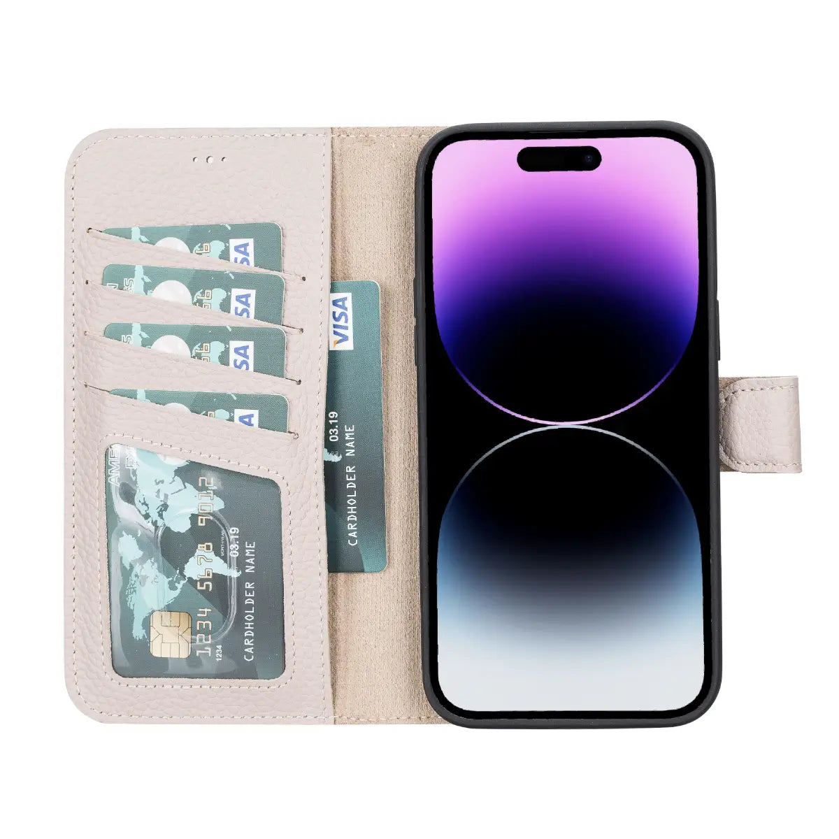 iPhone 14 Pro Max Leather Case – Beige (Vero)