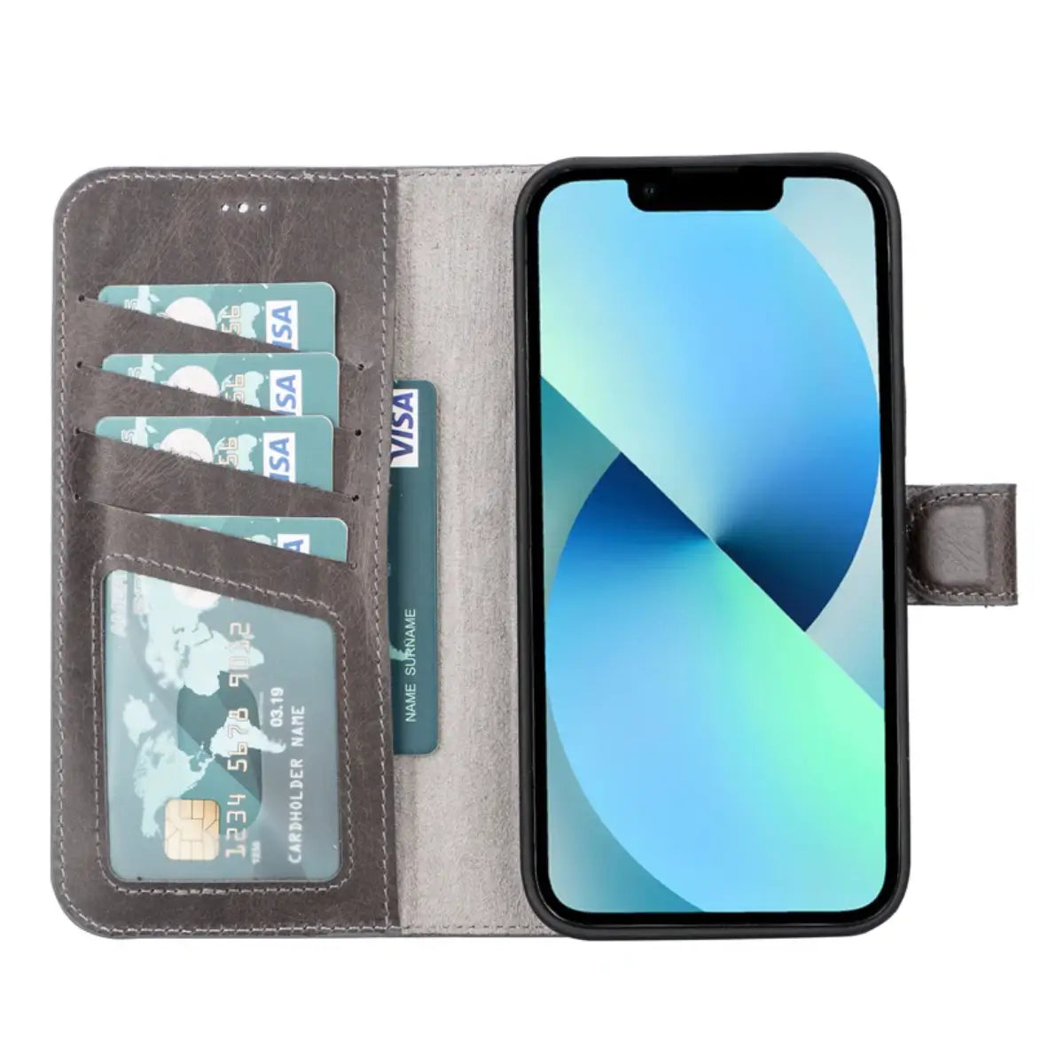 iPhone 13 Pro Leather Case – Dark Gray (Vero)