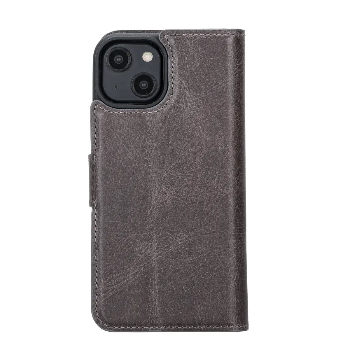 iPhone 14 Plus Leather Case – Dark Gray (Vero)