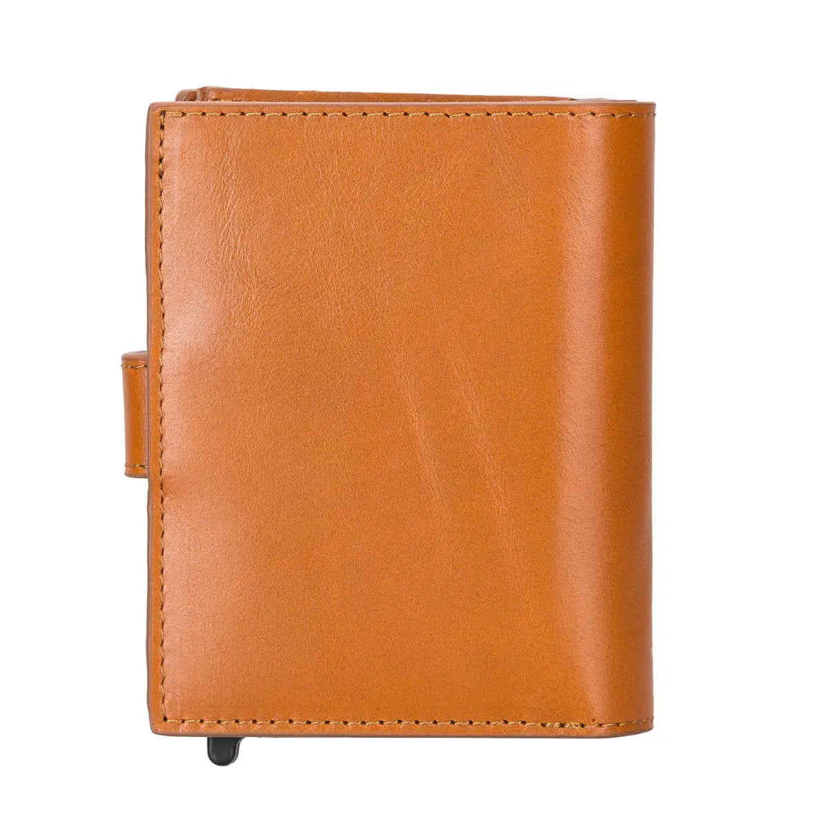 Palermo Leather Mechanical Card Holder-Tan