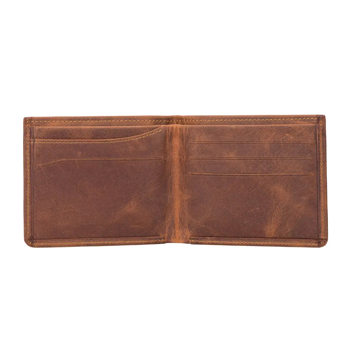 Toros Bifold Leather Wallet-Distressed Brown