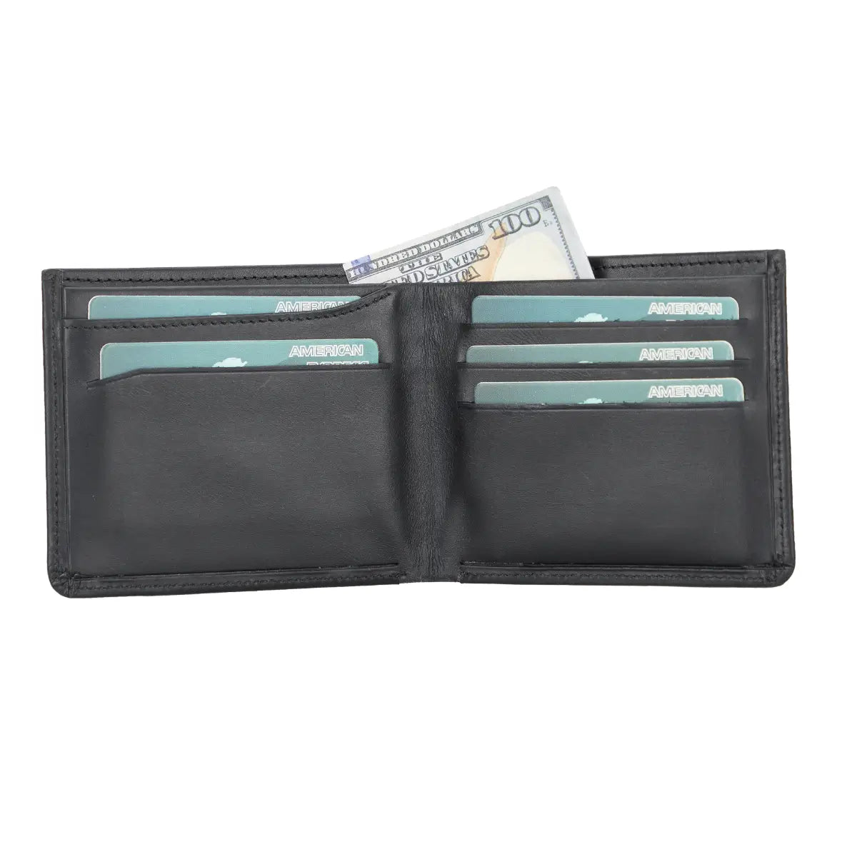 Toros Bifold Leather Wallet-Black