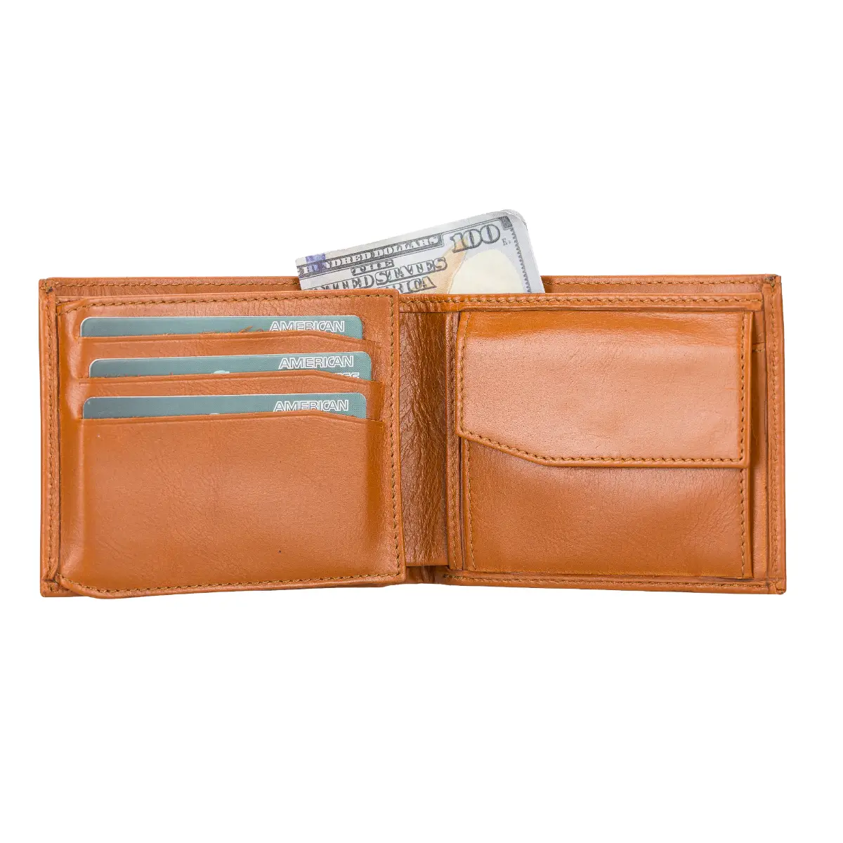 Ranger Trifold Leather Wallet-Burnished Tan