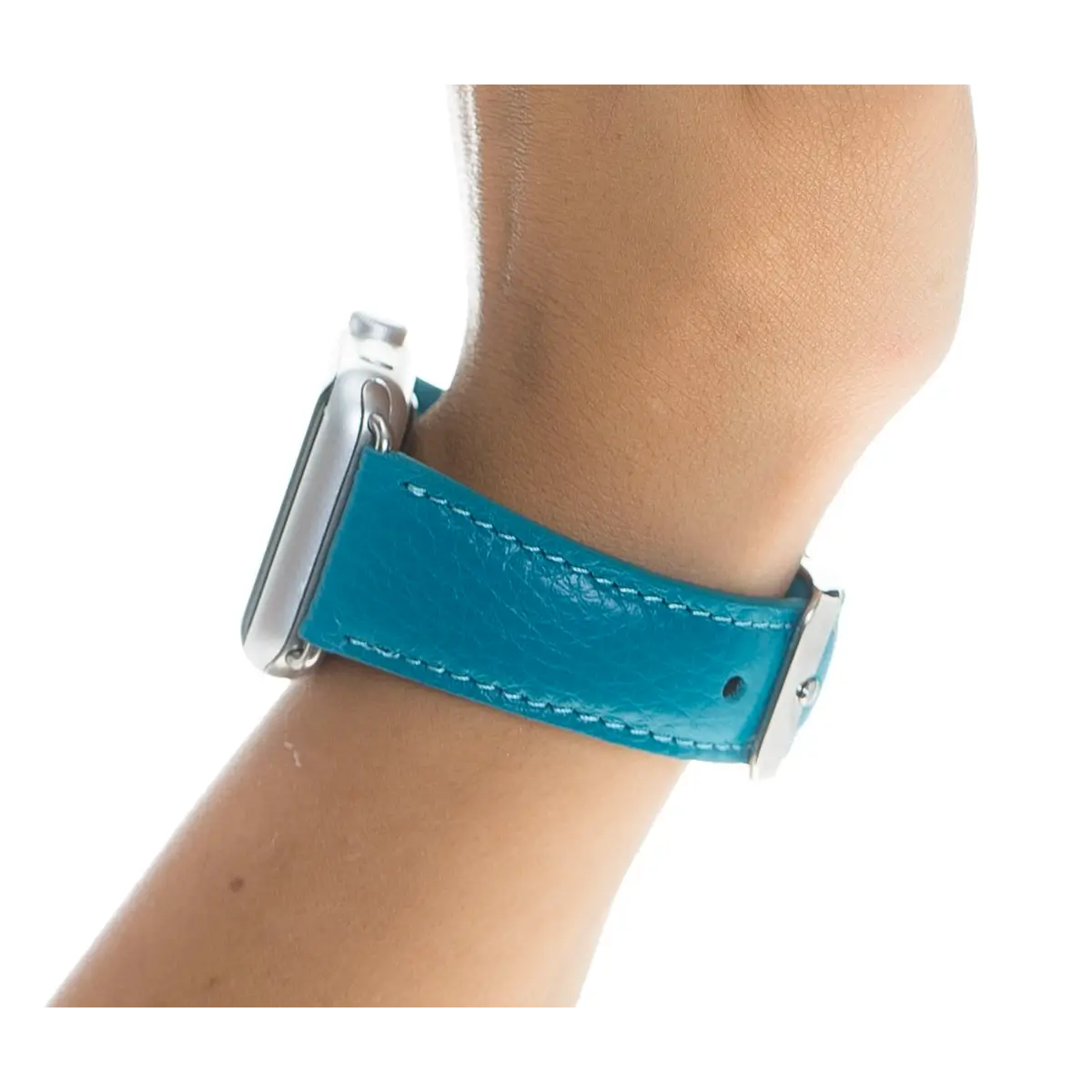 Turquoise Leather Classic Apple Watch Band