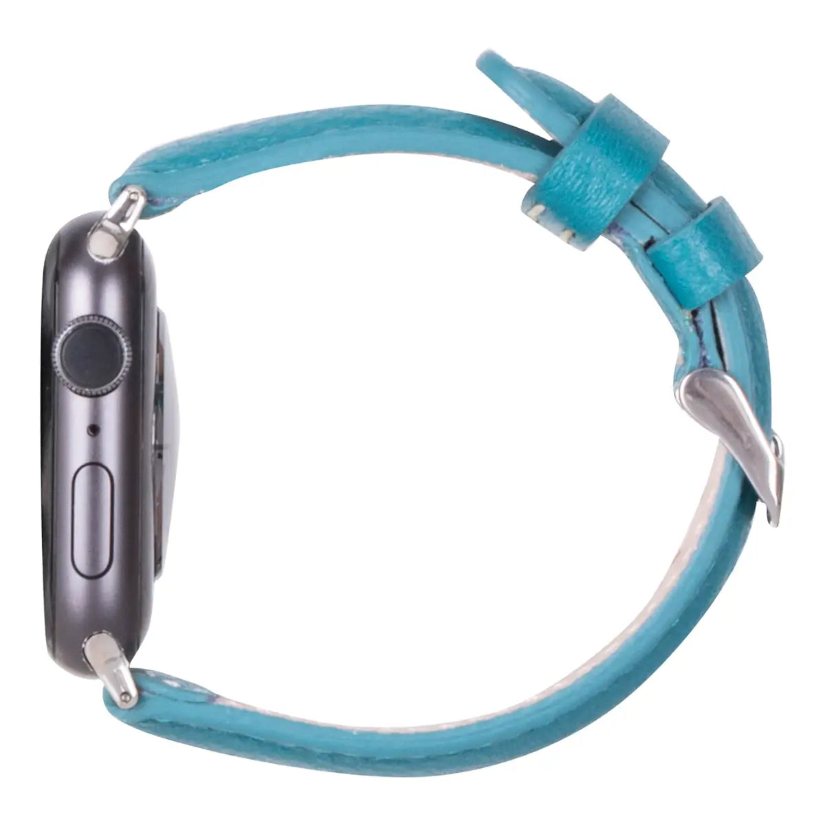 Turquoise Leather Classic Apple Watch Band