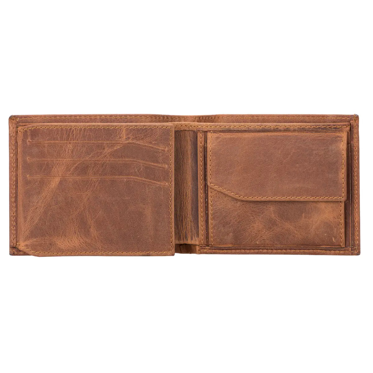 Ranger Trifold Leather Wallet-Distressed Brown