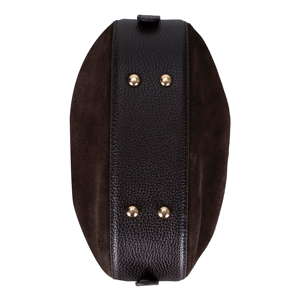 Valentina Women's Suede Leather Bag - Brown