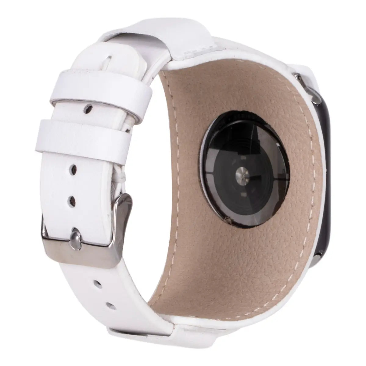 White Leather Cuff Apple Watch Band