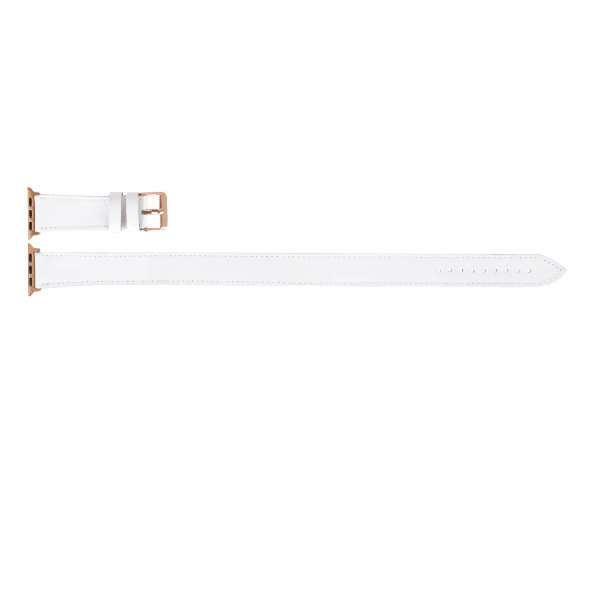 White Leather Double Tour Apple Watch Band