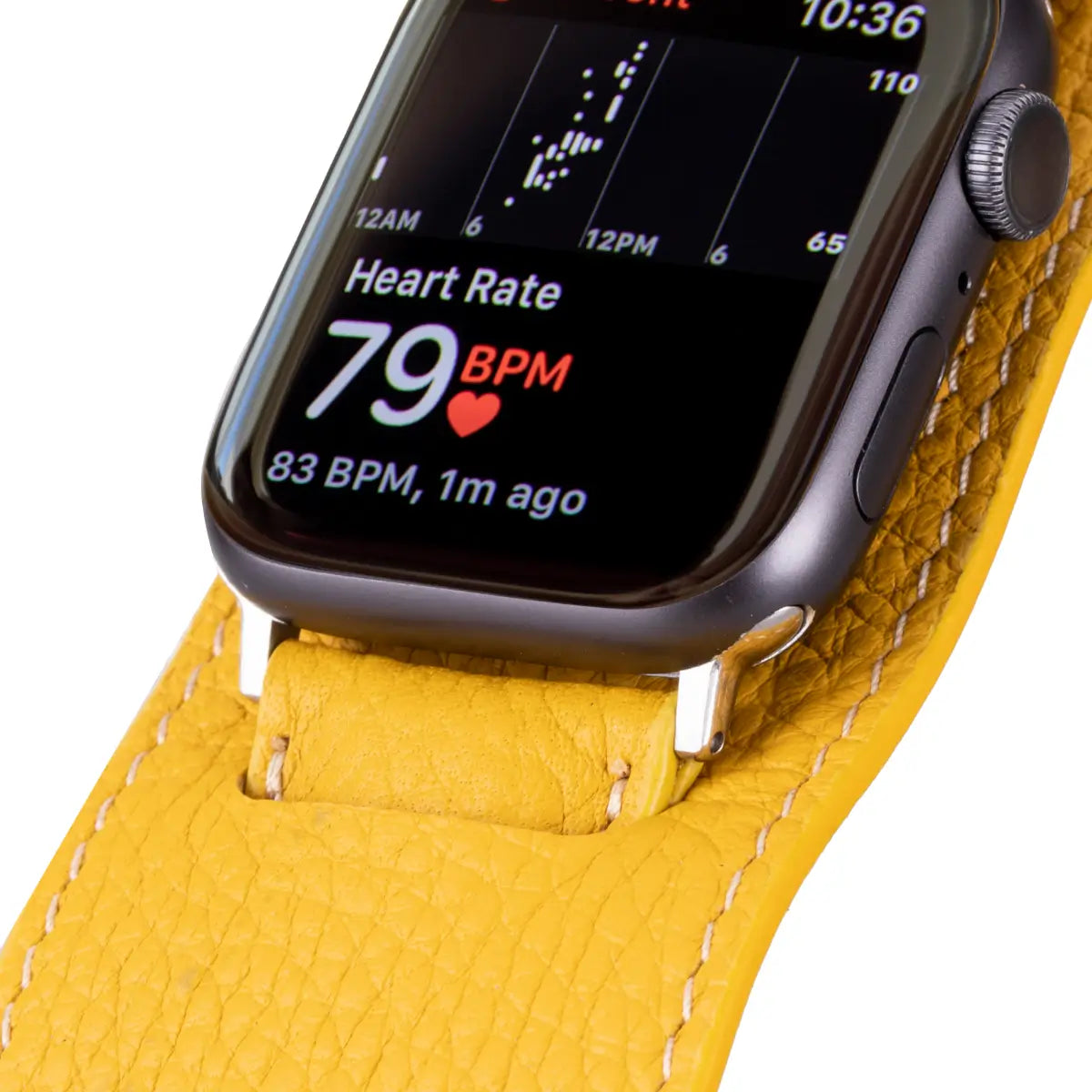 Yellow Leather Cuff Apple Watch Band
