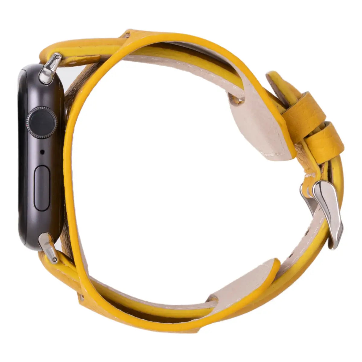 Yellow Leather Cuff Apple Watch Band