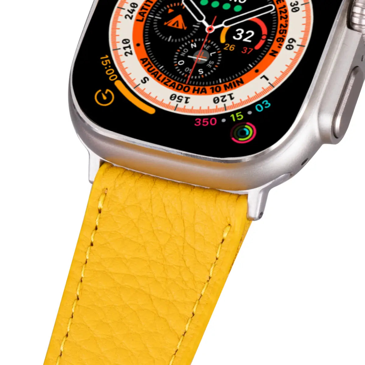 Yellow Leather Double Tour Apple Watch Band