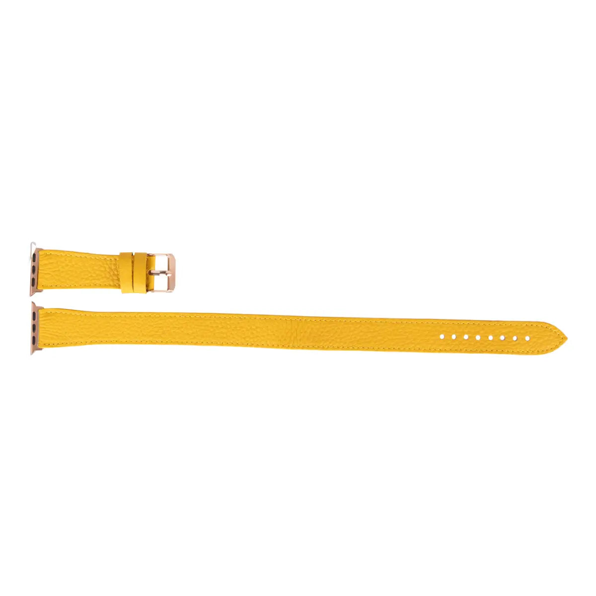 Yellow Leather Double Tour Apple Watch Band