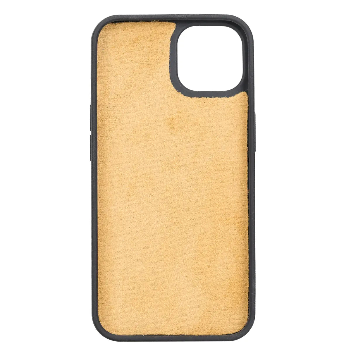 Yellow Leather Wallet Case for iPhone 13