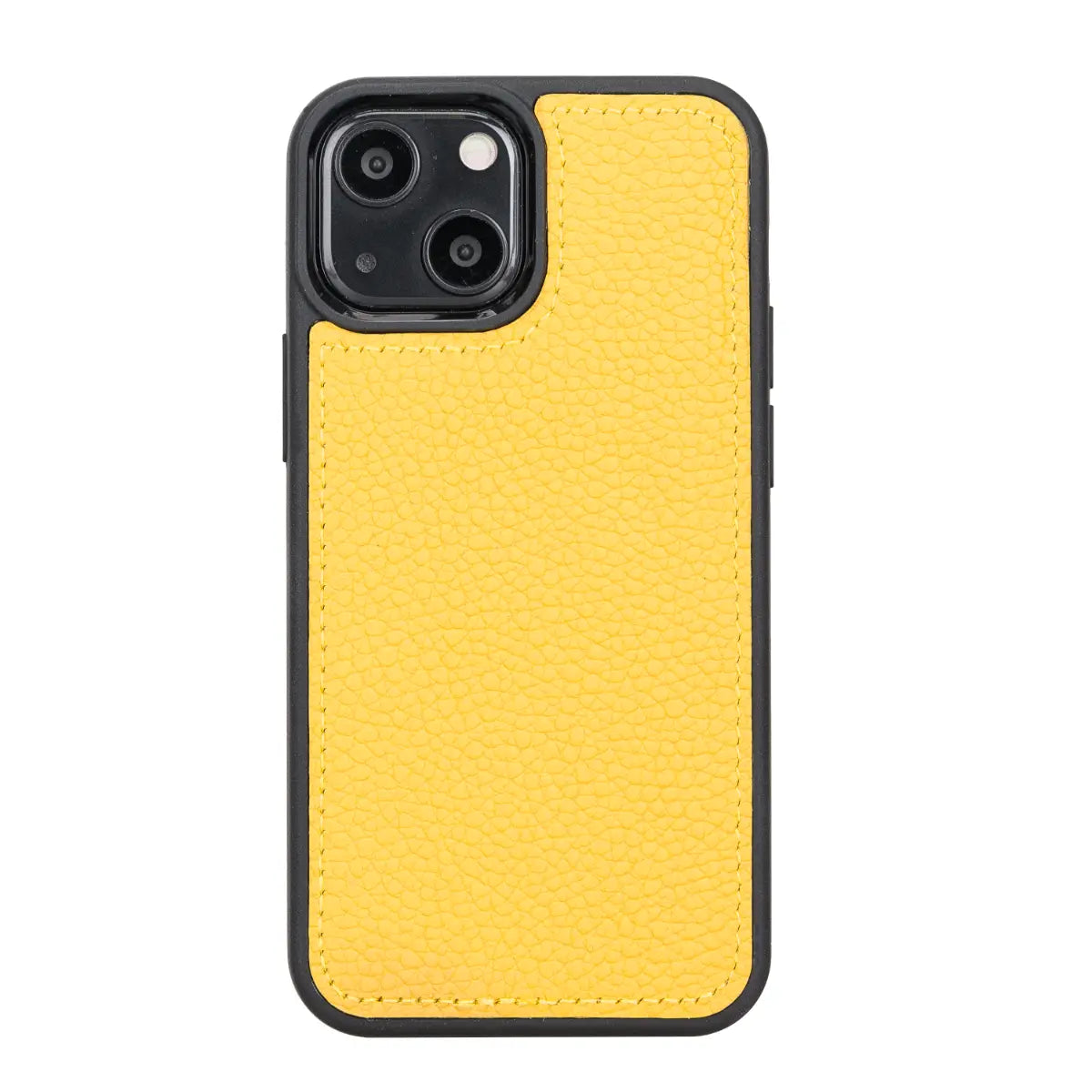 Yellow Leather Wallet Case for iPhone 13 Mini