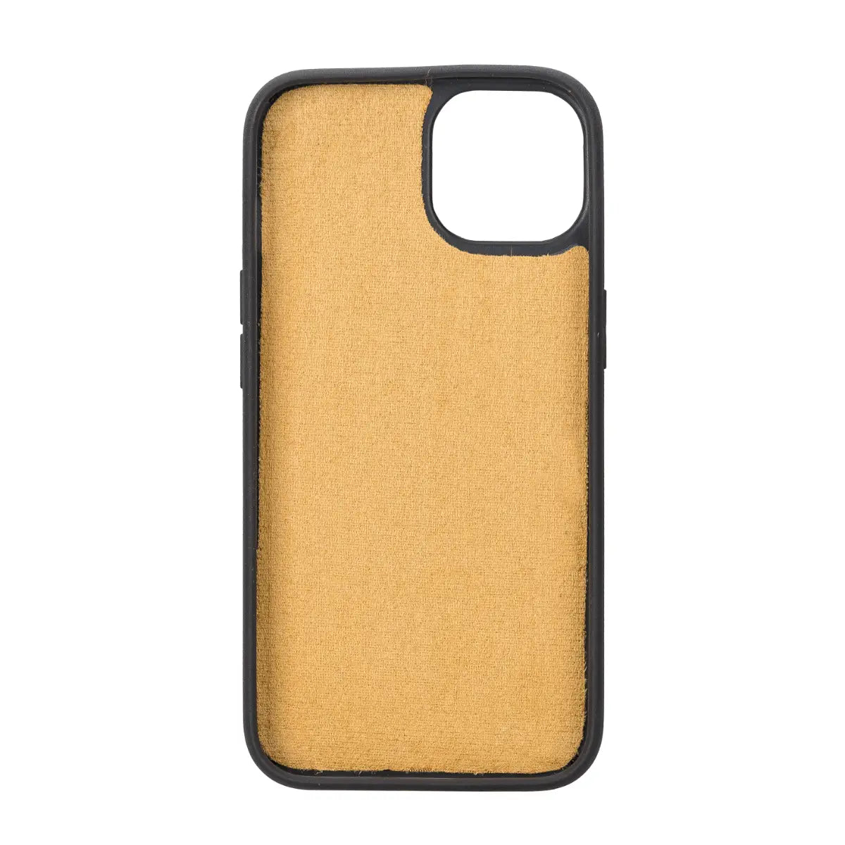Yellow Leather Wallet Case for iPhone 14