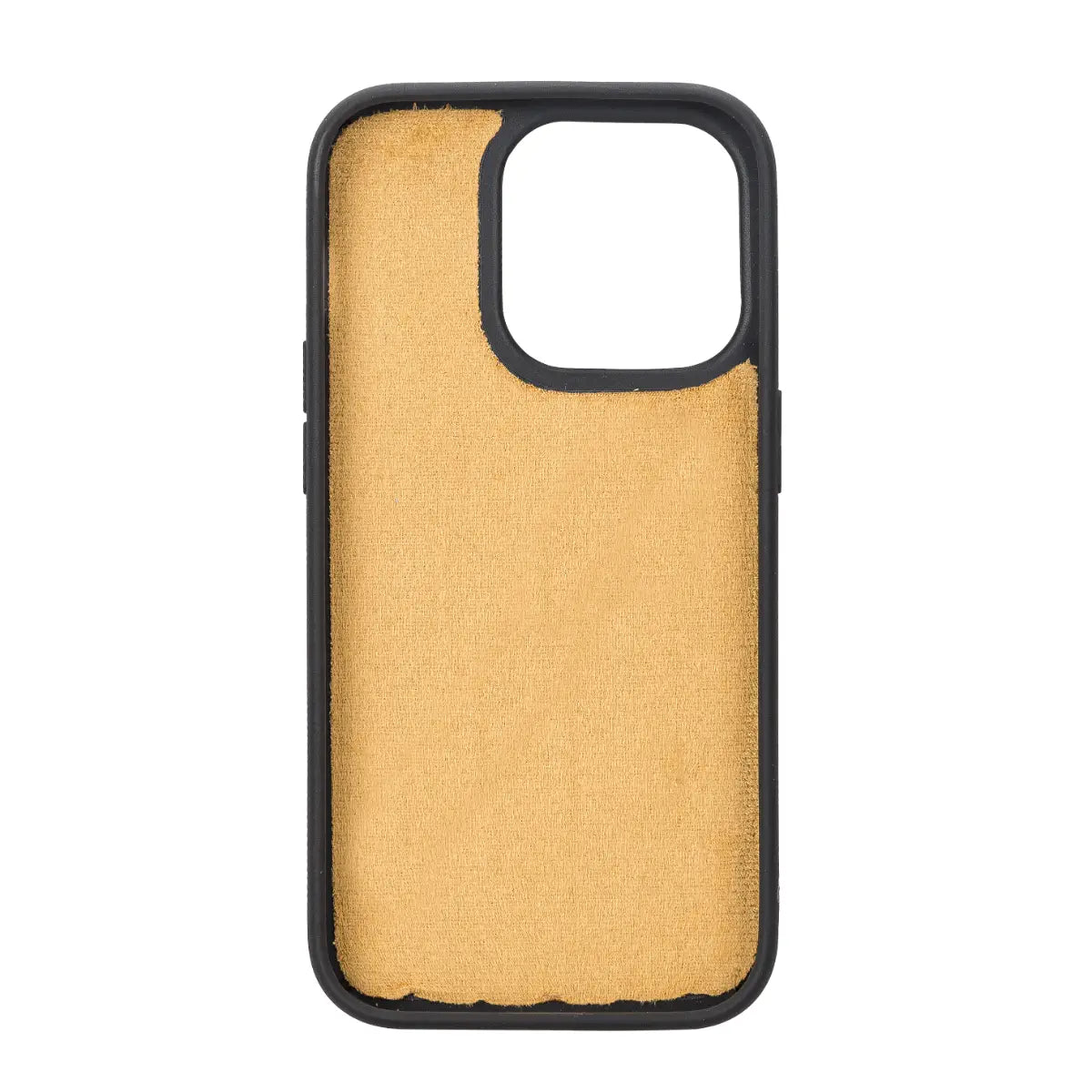 Yellow Leather Wallet Case for iPhone 14 Pro