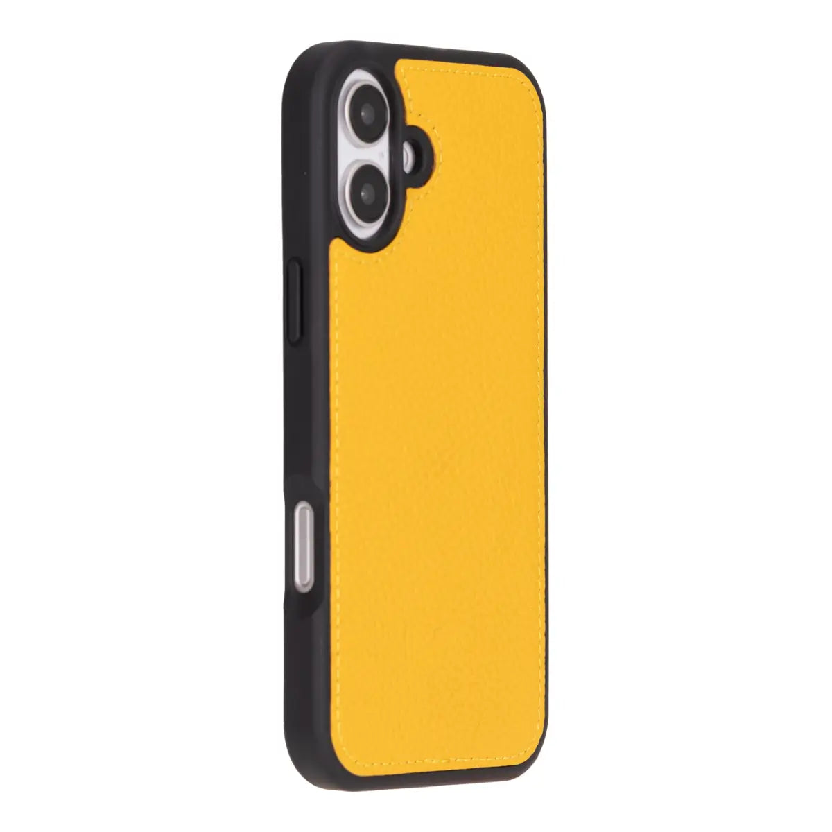 Yellow Leather Wallet Case for iPhone 16 Plus