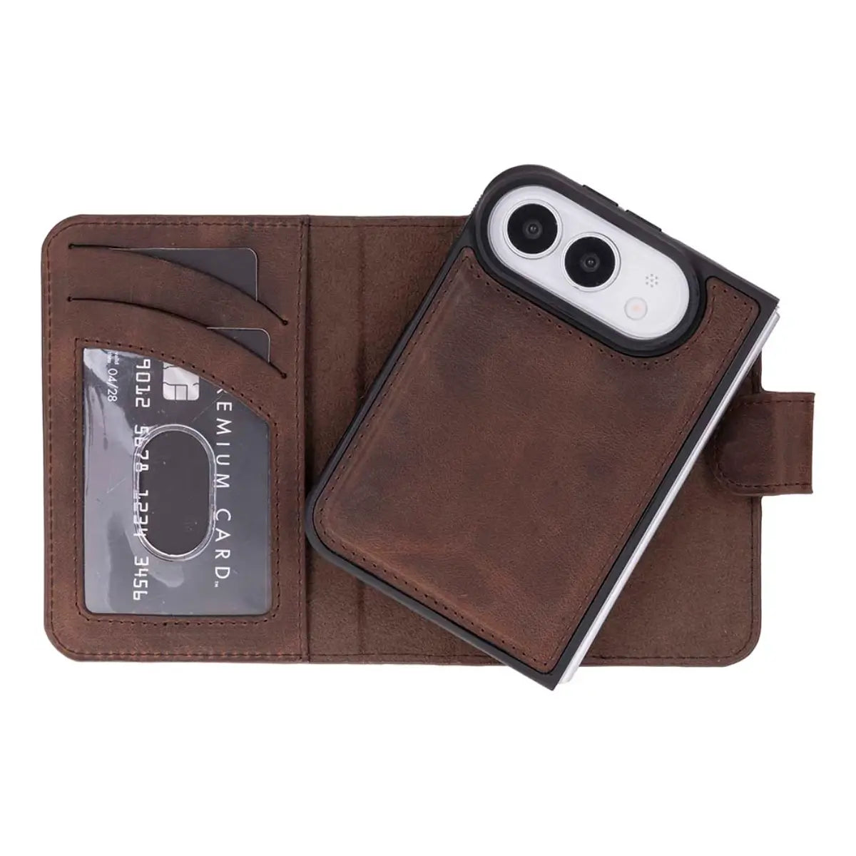 iPhone Duo Leather Case – Distressed Brown