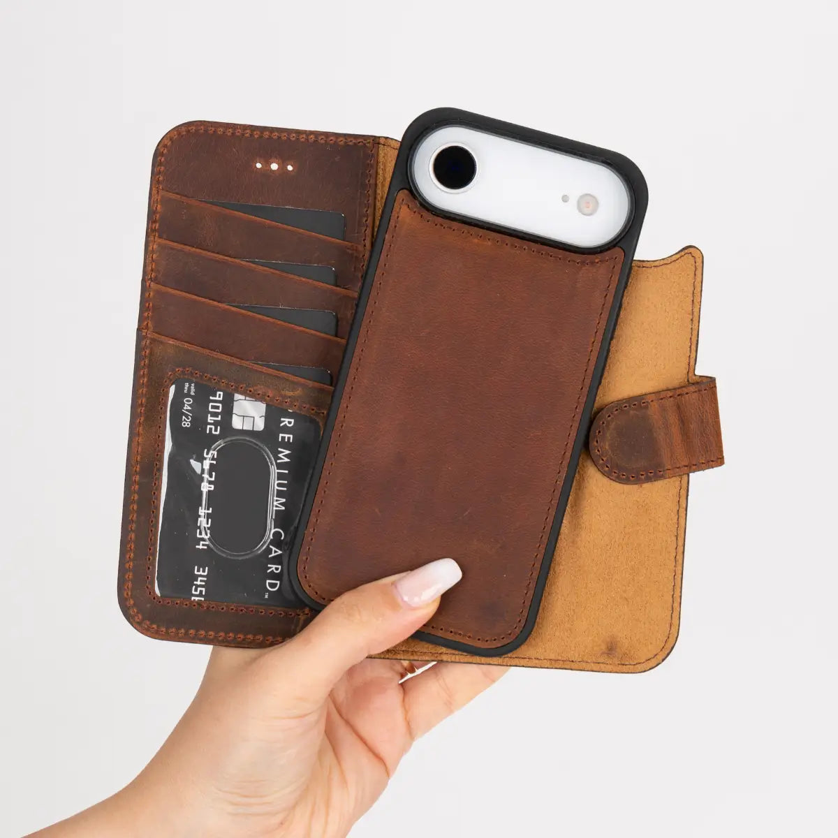 iPhone 17 Air Leather Case – Distressed Brown (Vero) | O2 Leather