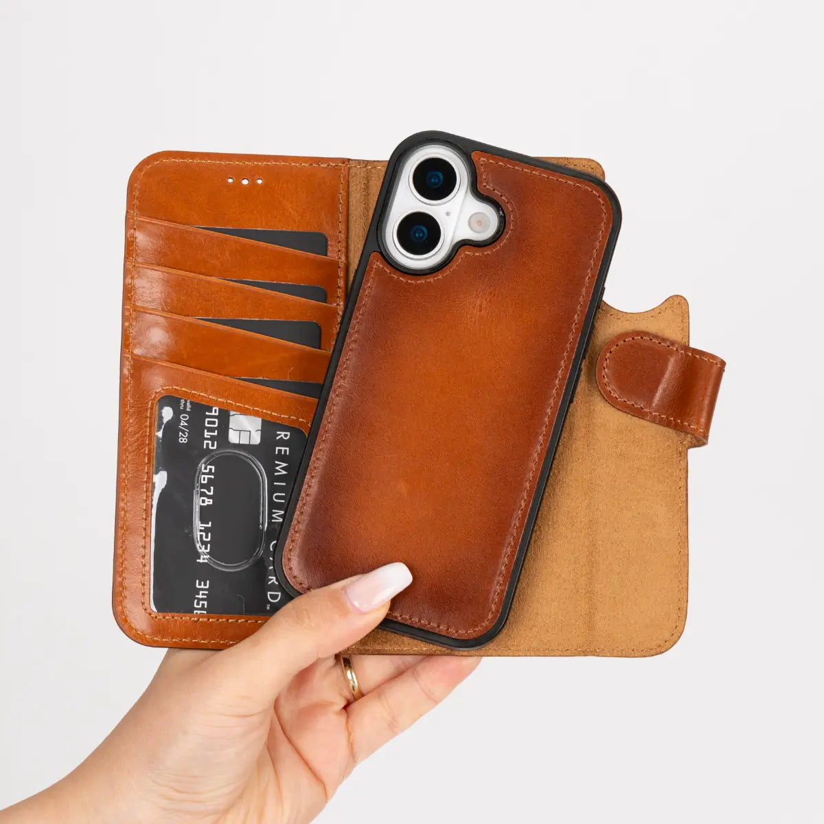 iPhone 17 Leather Case – Burnished Tan (Vero) | O2 Leather