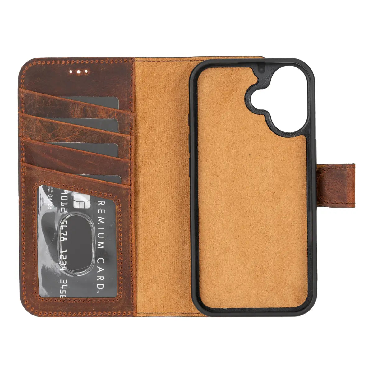 iPhone 17 Leather Case – Distressed Brown (Vero) | O2 Leather