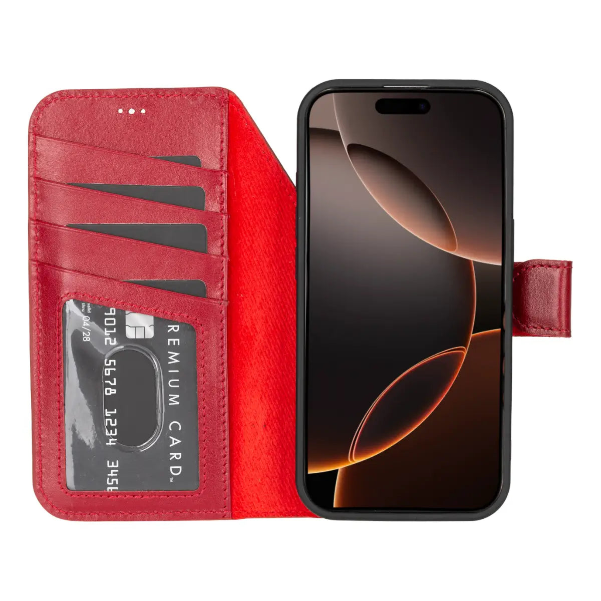 iPhone 17 Pro Leather Case – Burnished Red (Vero) | O2 Leather