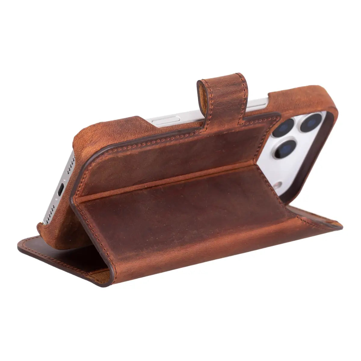 iPhone 17 Pro Max Leather Case – Distressed Brown (Prestige) | O2 Leather