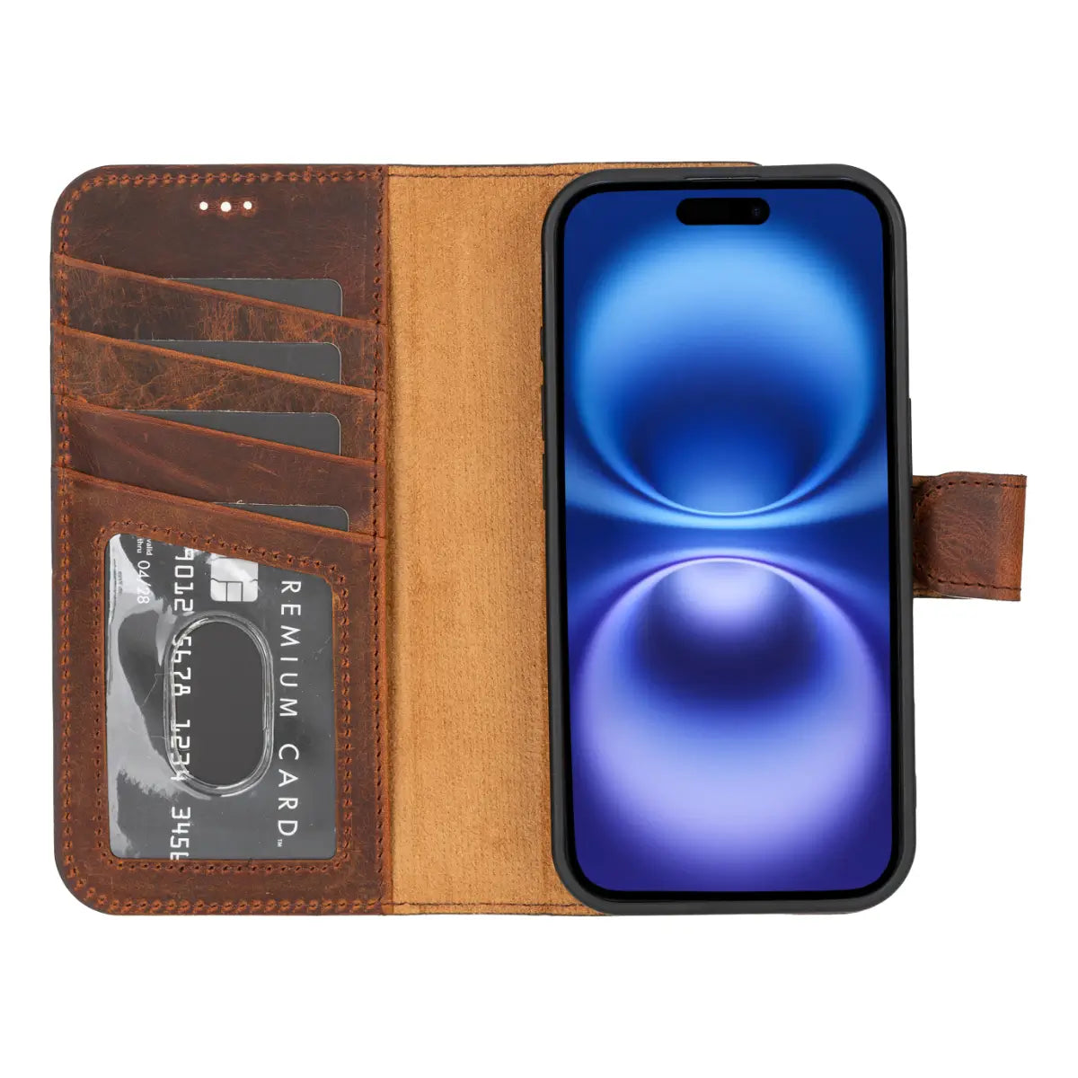 iPhone 18 Leather Case – Distressed Brown (Vero)