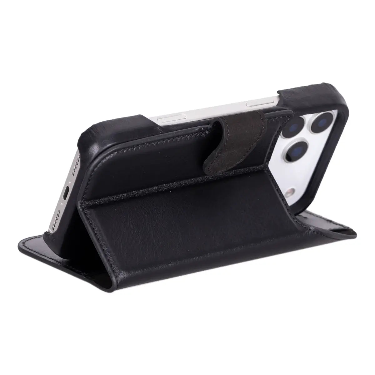 iPhone 18 Pro Max Leather Case Black Prestige