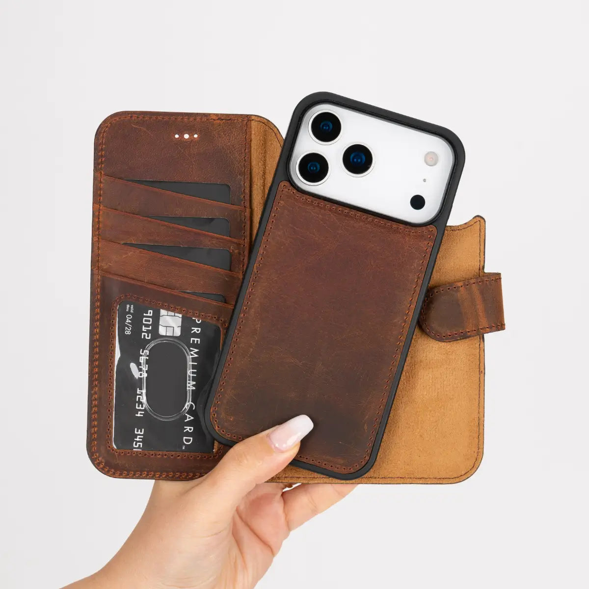 iPhone 18 Pro Max Leather Case – Distressed Brown (Vero) | O2 Leather