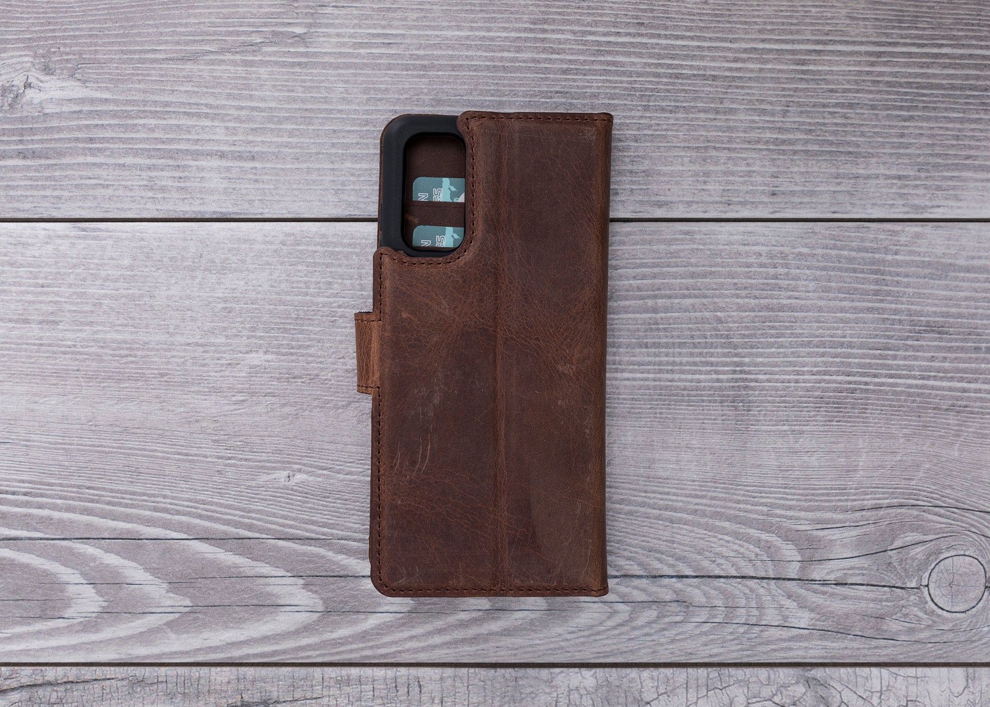 Antic Brown Magnetic Leather Wallet Case for Galaxy S20 / S20 Plus/ S20 Ultra