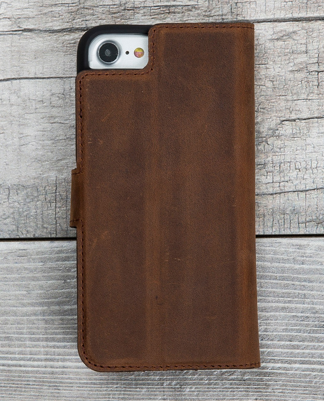 Antic Brown Leather Magnetic Case for iPhone SE-2/ 7 / 7 +/ 8 / 8 +