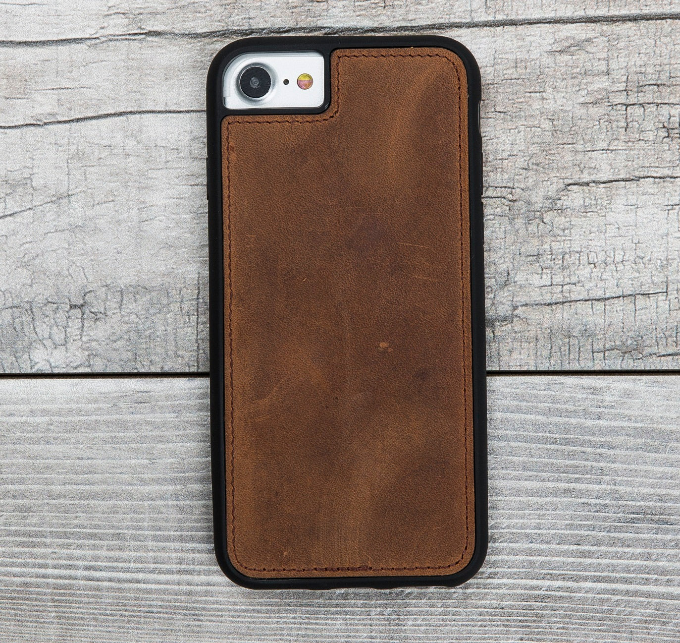 Antic Brown Leather Magnetic Case for iPhone SE-2/ 7 / 7 +/ 8 / 8 +