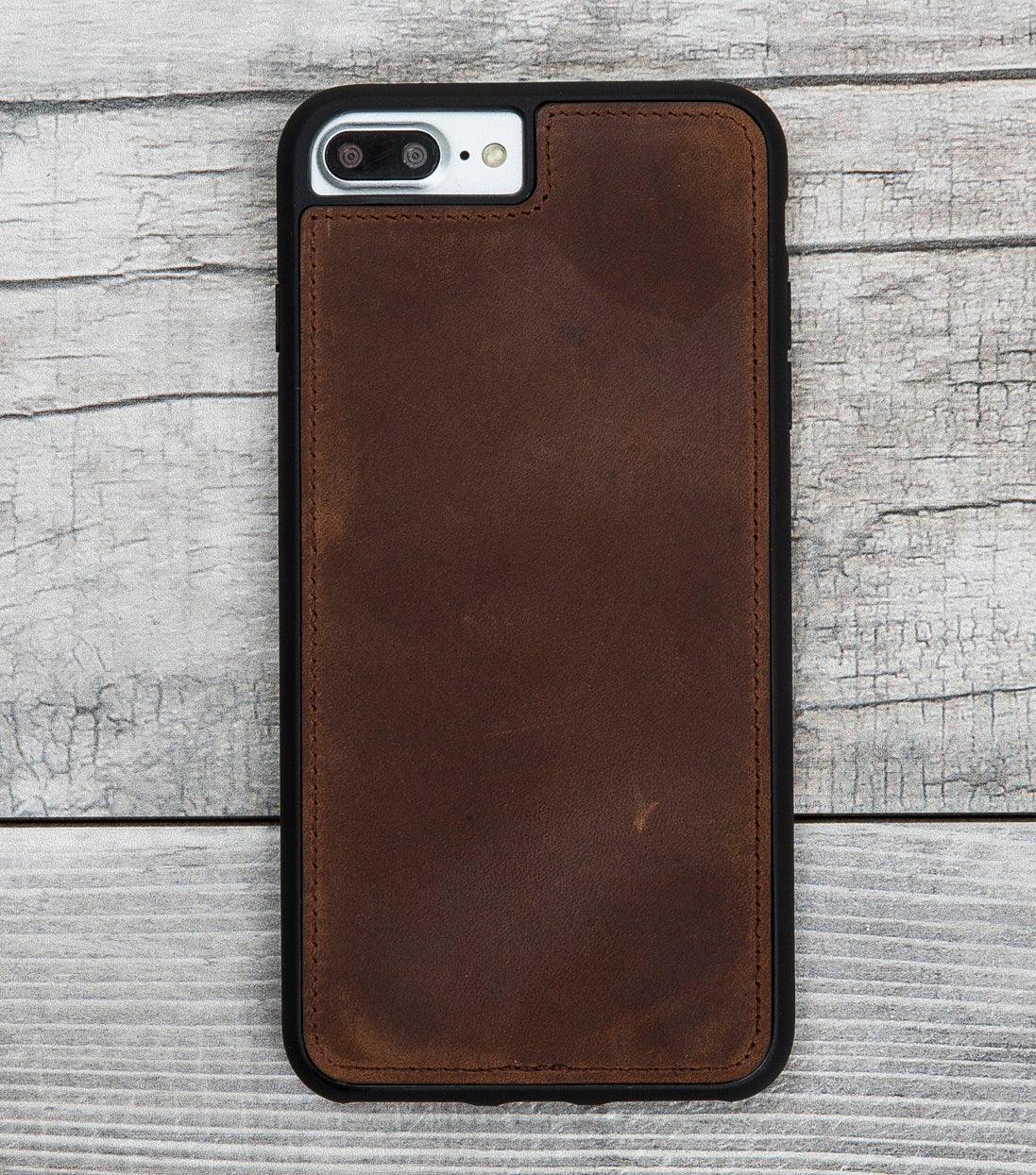 Antic Brown Leather Magnetic Case for iPhone SE-2/ 7 / 7 +/ 8 / 8 +