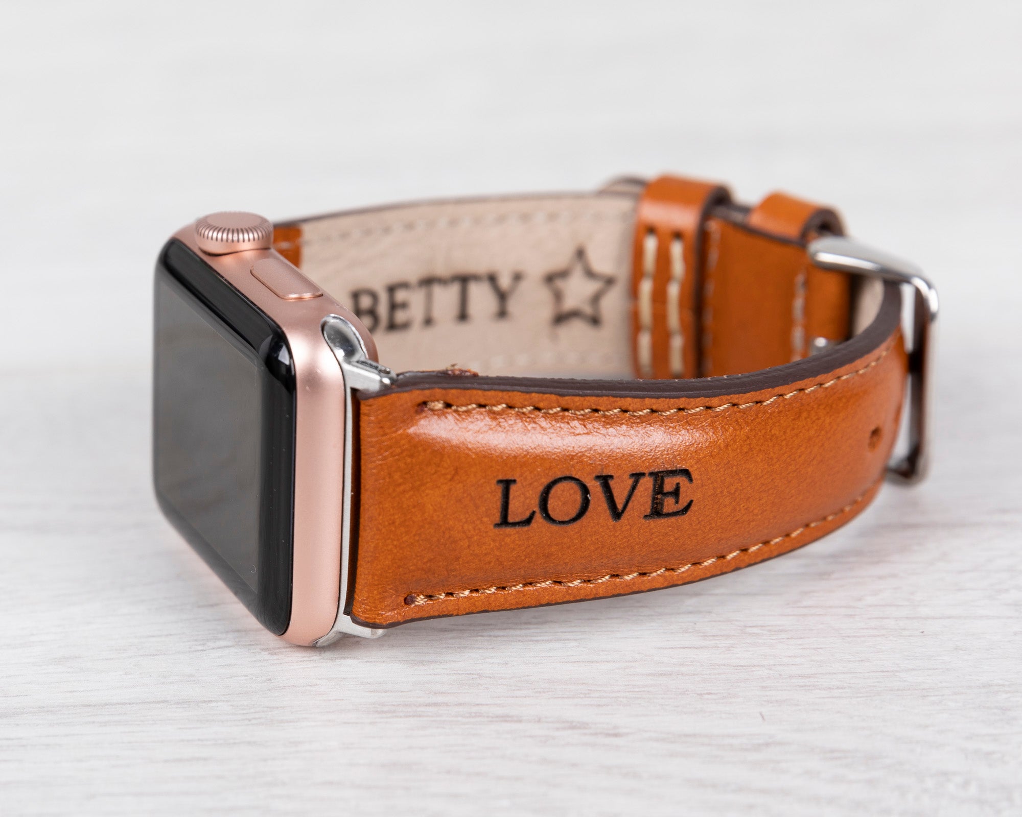 Laser engraving on leather items