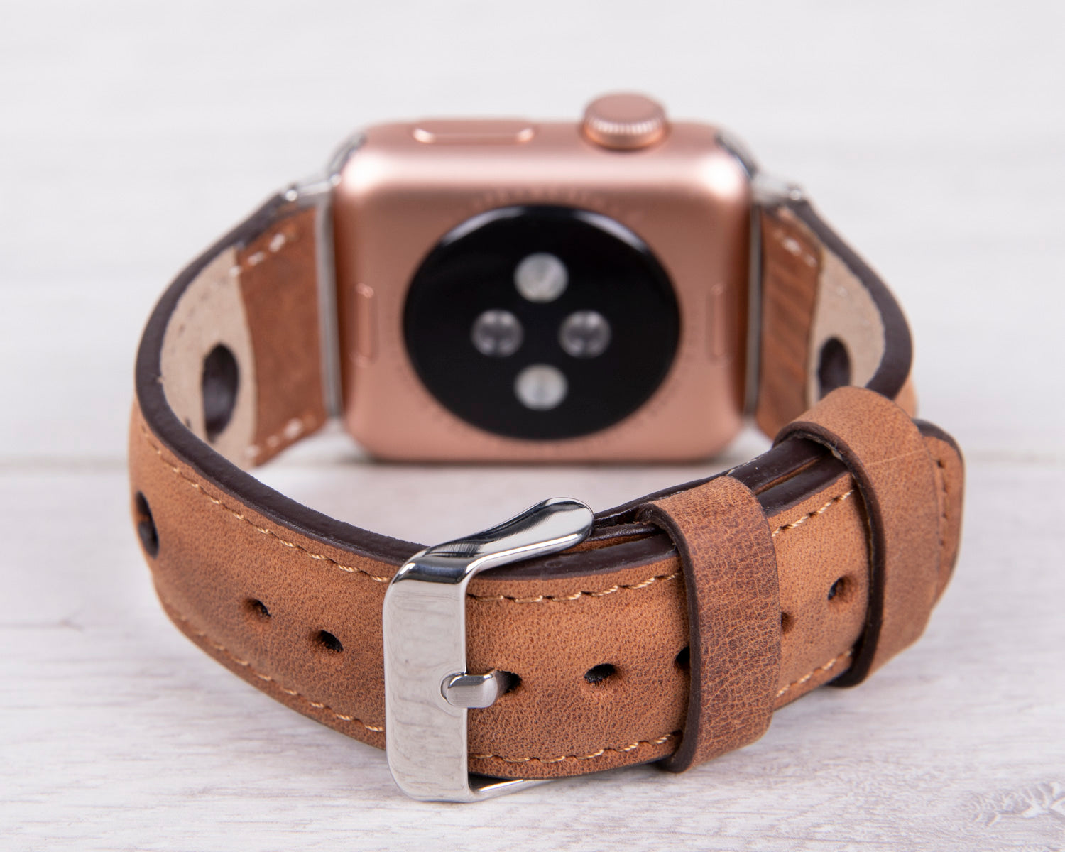 Leather Antic Brown Rally Band for Apple Watch