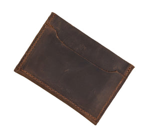 Antic Brown Leather Slim Wallet