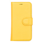 Yellow Leather Magnetic Case for iPhone 13 Mini (5.4")