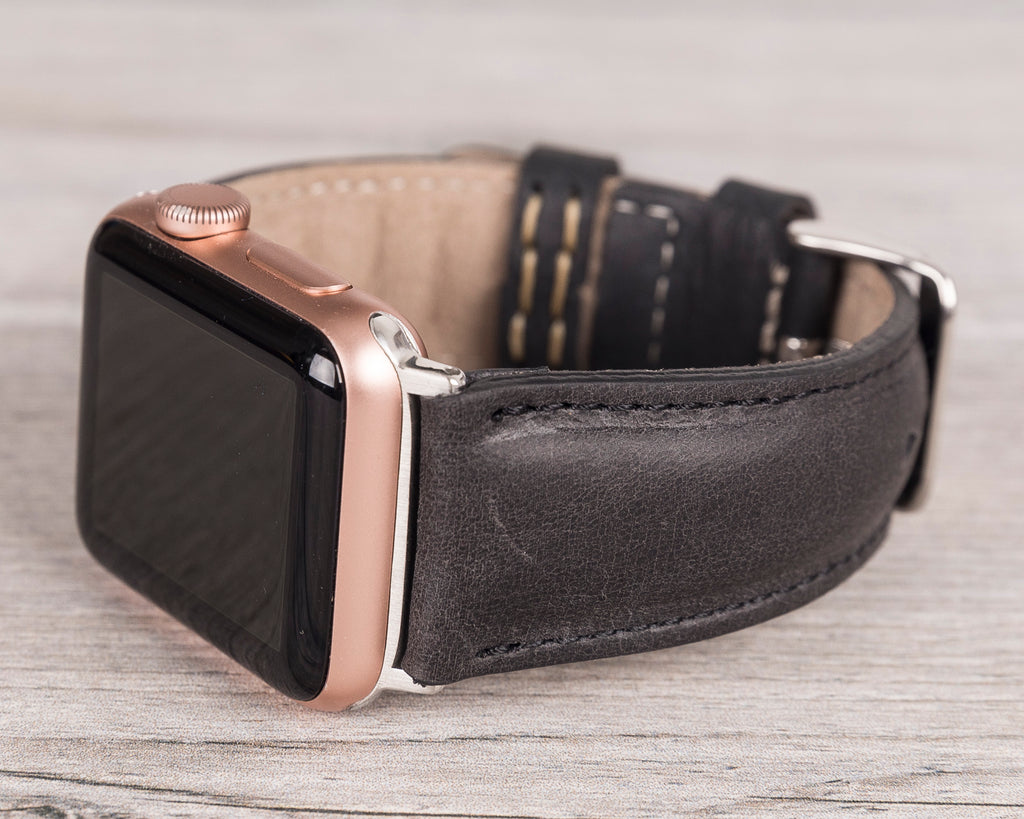 Gray Leather Band for Apple Watch