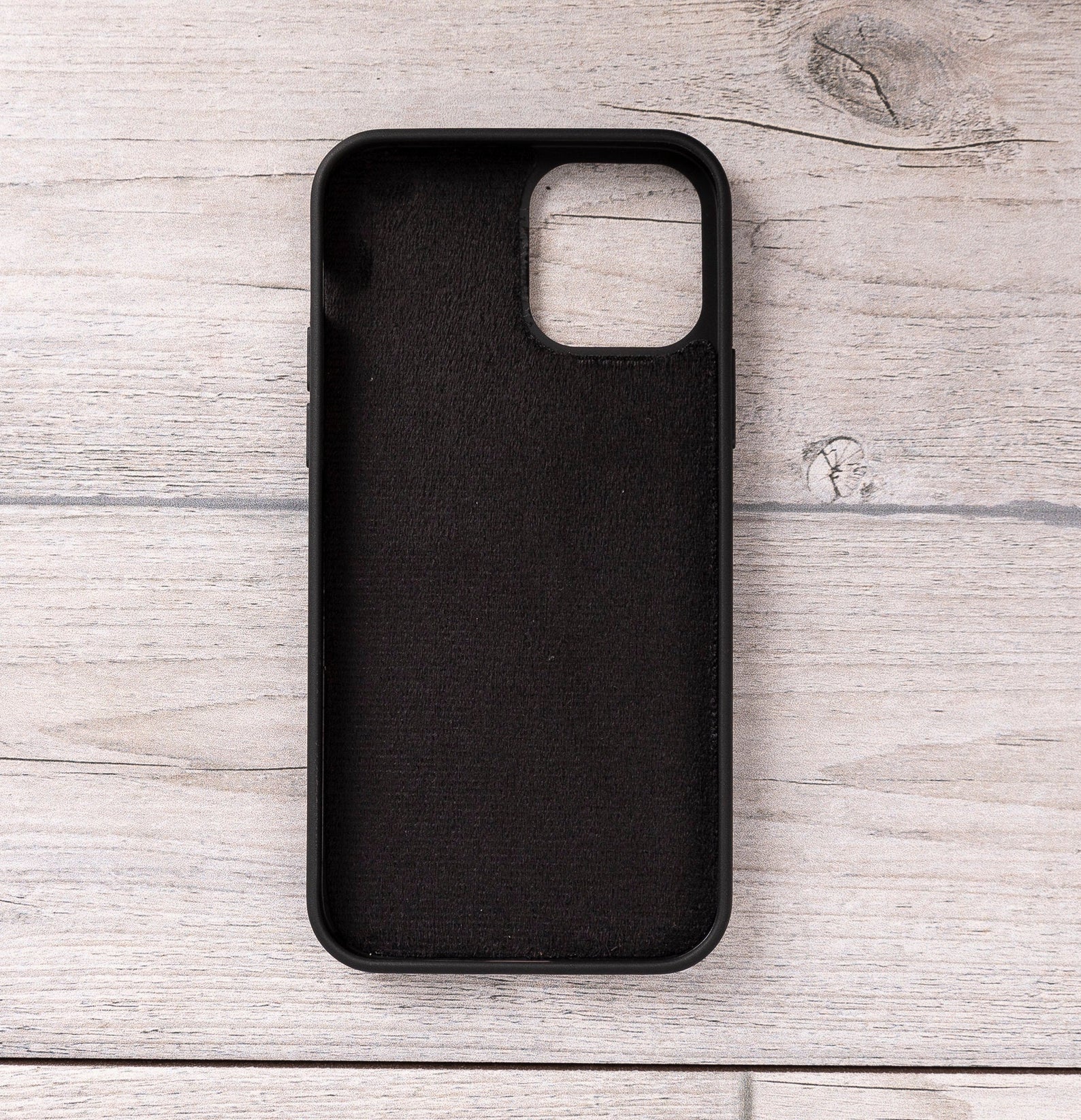 Black Leather Magnetic Wallet Case for iPhone 12 Models